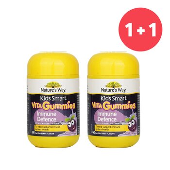 NATURES WAY ?1+1 Set?Kids Smart Vita Gummies Immune Defence 60 Pastilles