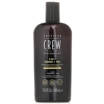 American Crew 3-in-1 Ginger + Tea Shampoo, Conditoner And Body Wash