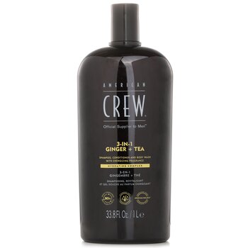 American Crew 3-in-1 Ginger + Tea Shampoo, Conditoner And Body Wash