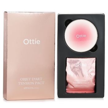 Ottie Objet D’art Tension Pact SPF50 PA++++ & Refill # 23 Natural